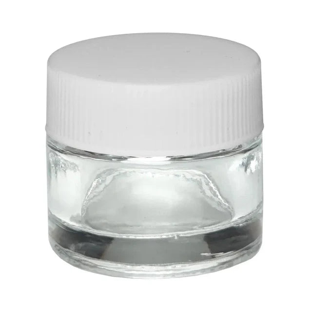 10 Ml Clear Round Glass Concentrate Jar With Cap - 416 Count