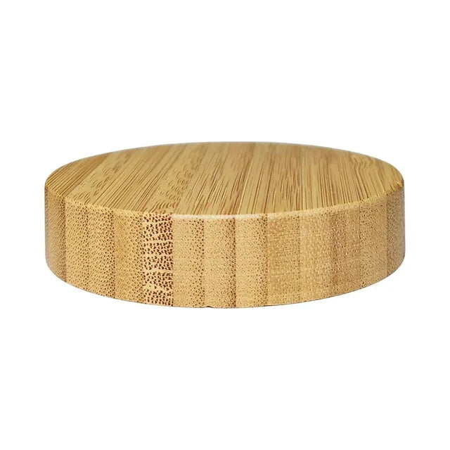 100 Gram Clear Frosted Glass Jar With Wood Cap - 120 Count