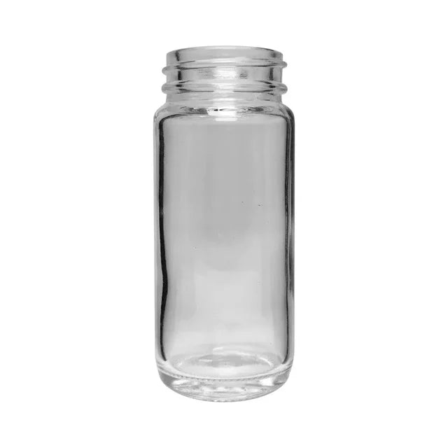 100 Mm - 42 Mm Clear Round Glass Jar With Cap - 180 Count