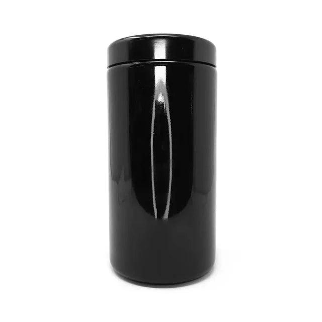 1000 Ml Opaque Black Uv Glass Jar With Cap - 12 Count