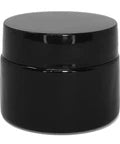 30 Gram Black Glass Jar With Lid - 180 Count