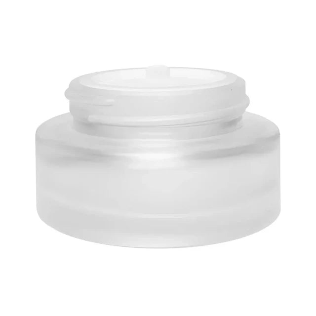 30 Gram Clear Frosted Glass Jar With Wood Cap - 200 Count