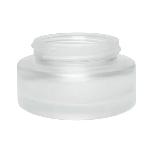30 Gram Clear Frosted Glass Jar With Wood Cap - 200 Count