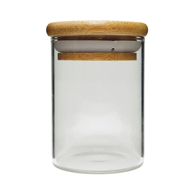4 Oz Airtight Glass Jar With Bamboo Lid - 100 Count