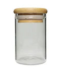 47 Mm - 50 Mm Airtight Glass Jar With Bamboo Lid - 420 Count