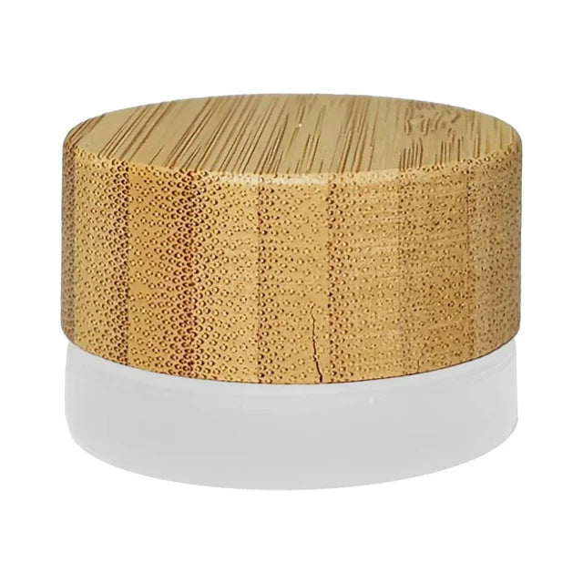 5 Gram Clear Frosted Glass Jar With Wood Cap - 480 Count