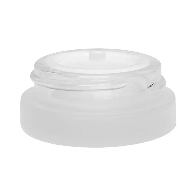 5 Gram Clear Frosted Glass Jar With Wood Cap - 480 Count