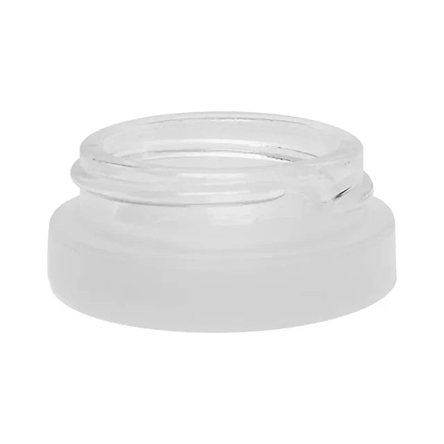 5 Gram Clear Frosted Glass Jar With Wood Cap - 480 Count