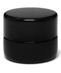 5 Ml Black Round Uv Glass Concentrate Jar With Cap - 50 Count