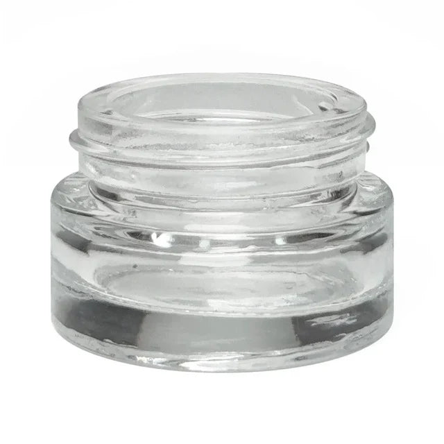 5 Ml Clear Round Glass Concentrate Jar With Cap - 350 Count