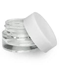 5 Ml Clear Round Glass Concentrate Jar With Cap - 50 Count