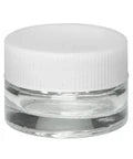 5 Ml Clear Round Glass Concentrate Jar With Cap - 50 Count