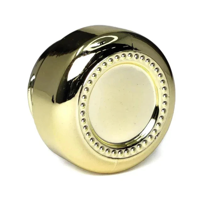 5 Ml Gold Chrome Round Glass Concentrate Jar With Gold Chrome Cap - 50 Count