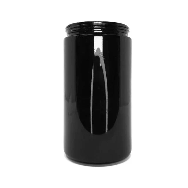 500 Ml Opaque Black Uv Glass Jar With Cap - 30 Count