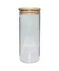 65 Mm - 150 Mm Airtight Glass Jar With Bamboo Lid - 120 Count