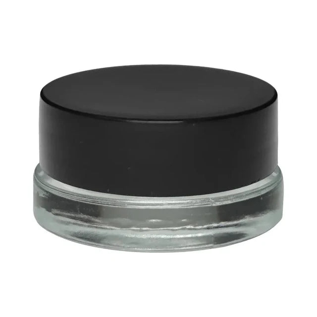 7 Ml Clear Round Glass Concentrate Jar With Flat Cap - 450 Count
