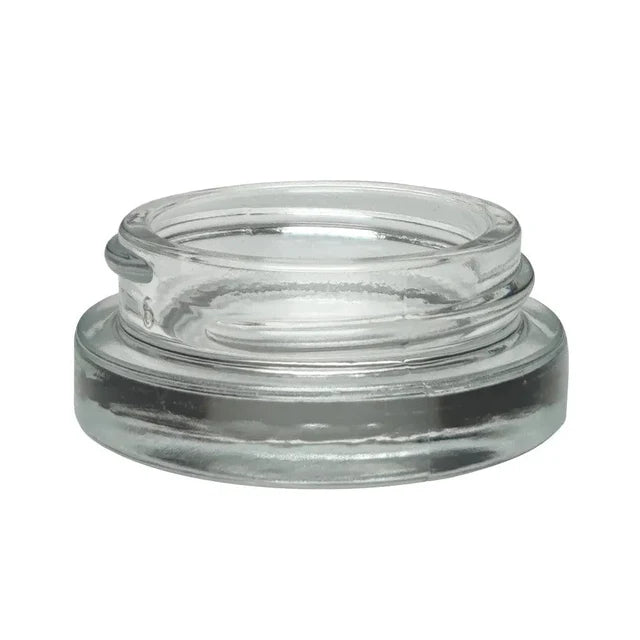 7 Ml Clear Round Glass Concentrate Jar With Flat Cap - 450 Count