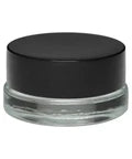 7 Ml Clear Round Glass Concentrate Jar With Flat Cap - 50 Count