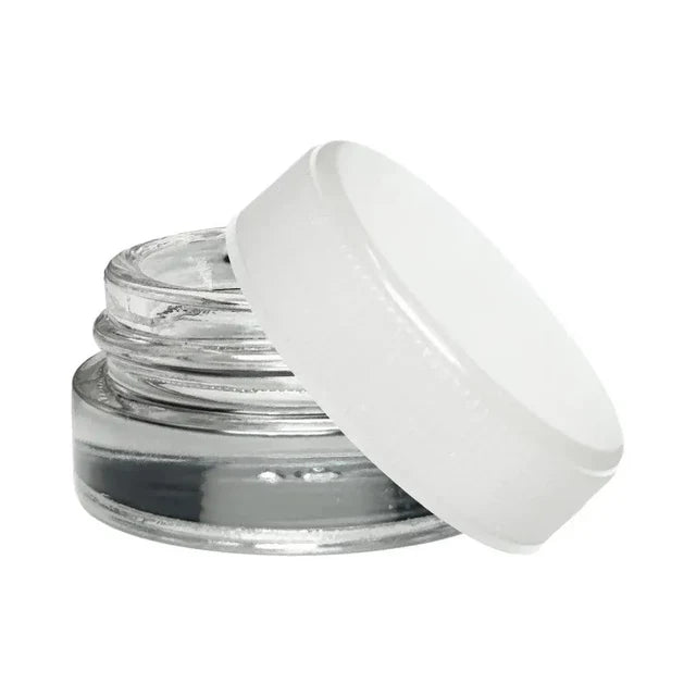 10 Ml Clear Round Glass Concentrate Jar With Cap - 50 Count