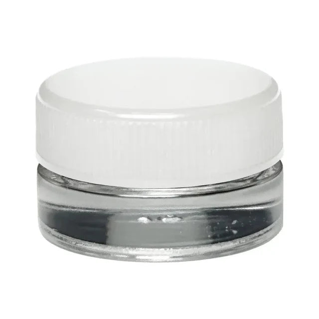7 Ml Clear Straight Round Glass Concentrate Jar With Cap - 360 Count