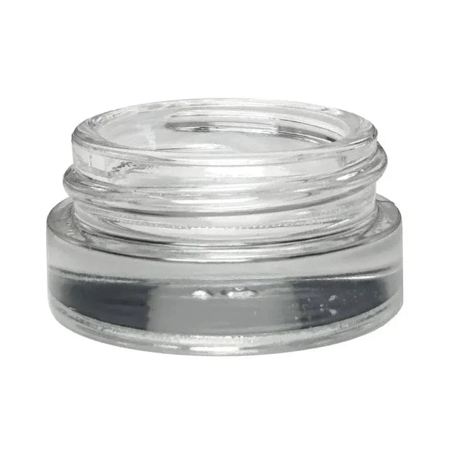 10 Ml Clear Round Glass Concentrate Jar With Cap - 50 Count