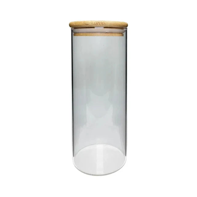 85 Mm - 200 Mm Airtight Glass Jar With Bamboo Lid - 60 Count