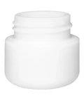 9 Ml White Round Uv Glass Concentrate Jar With White Cap - 50 Count