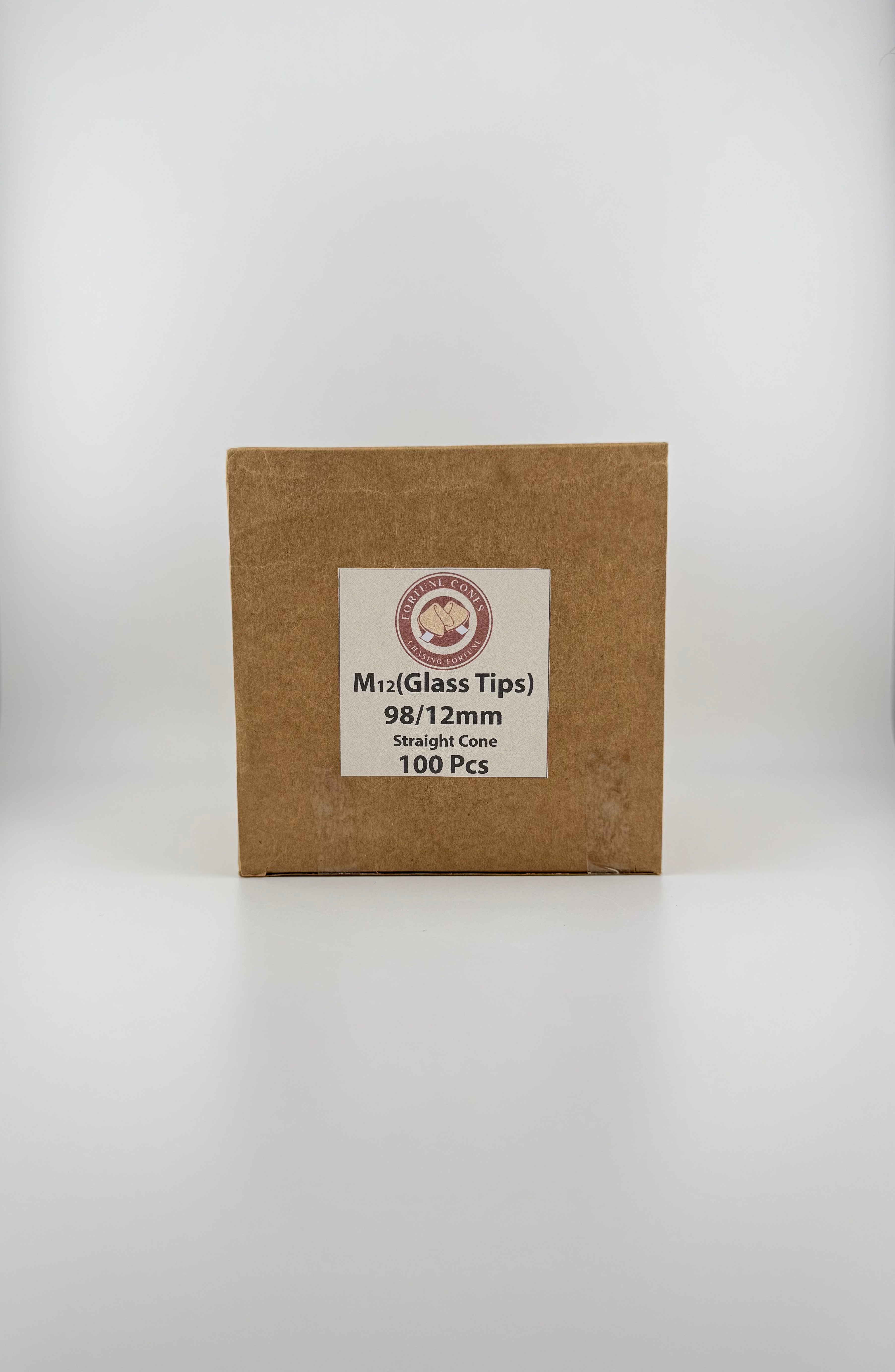 Fortune Bleached Paper – Straight Cone Pre-Rolled with Glass Tips | 98/12mm | 100 Count | 100% Natural Bleached