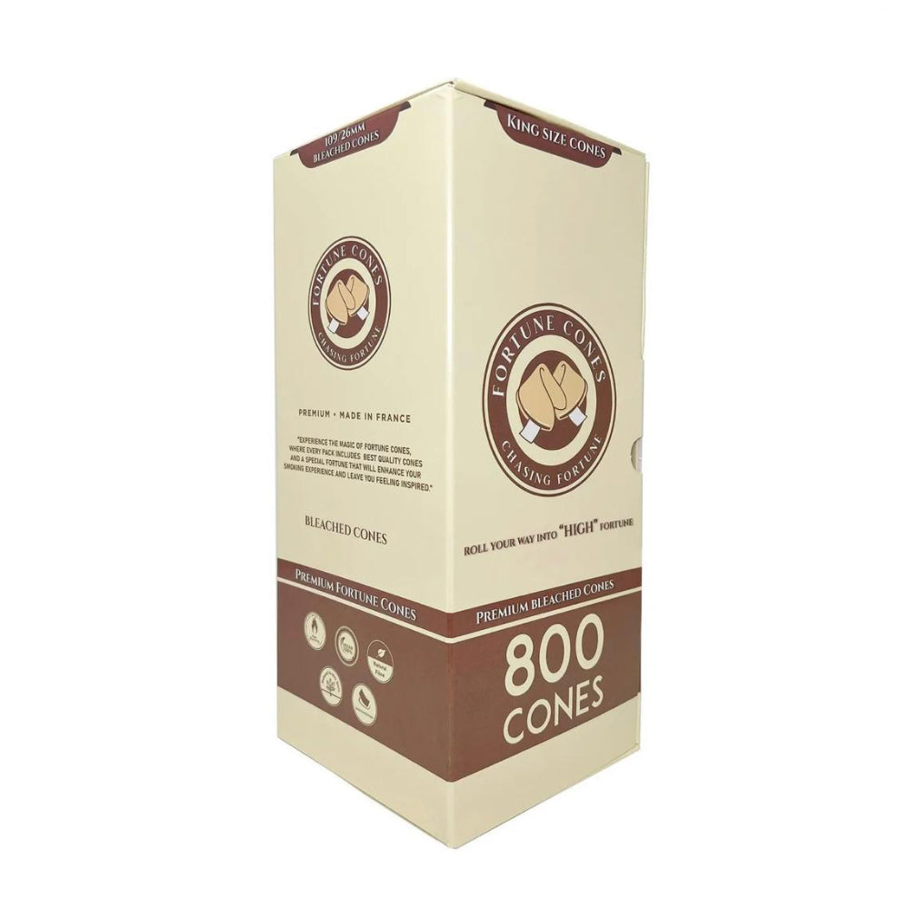 Bleached Pre-rolled Cones - 109mm - 26mm King Size (800 Count)
