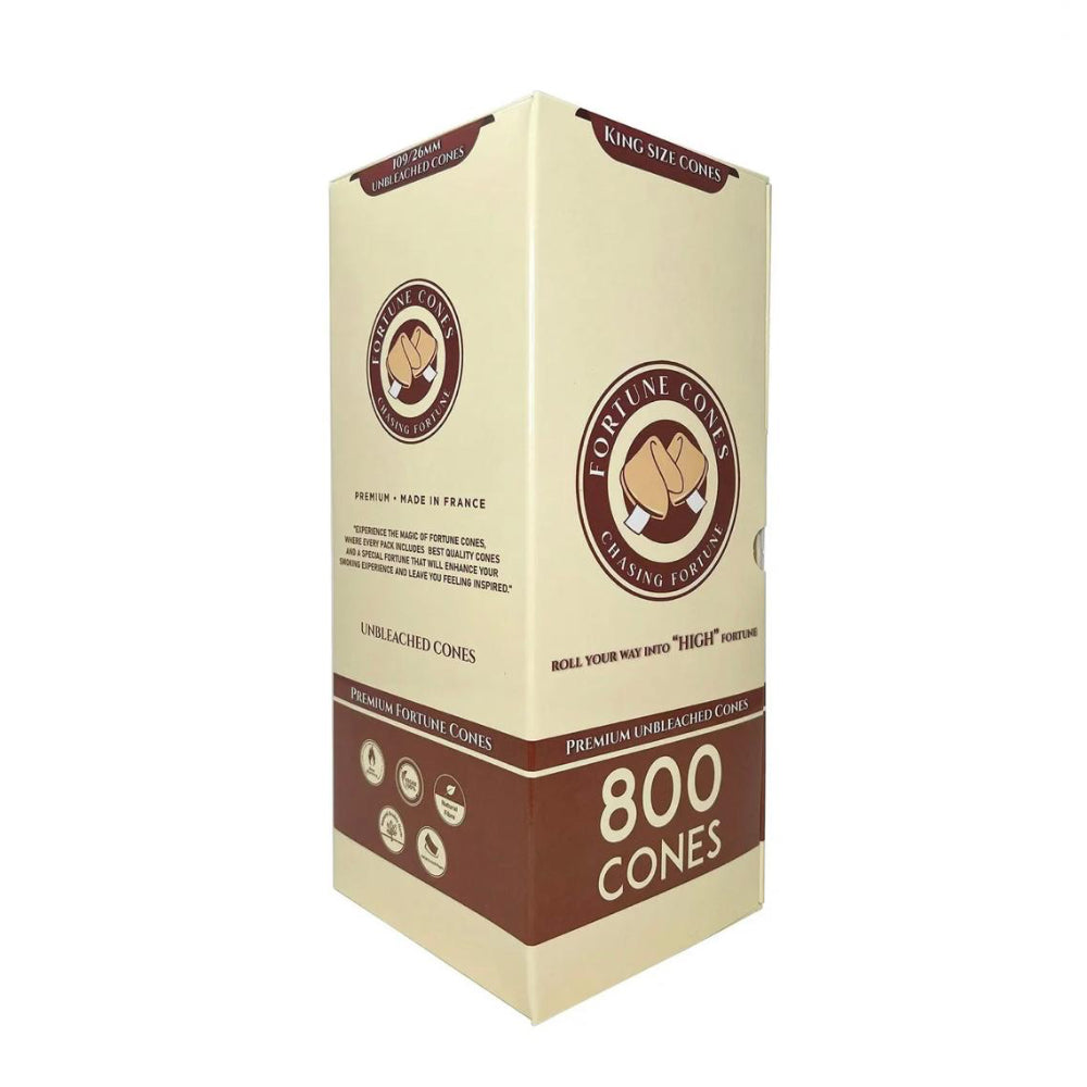 109mm- 26mm King Size Unbleached Pre-rolled Cones - (800 Count)