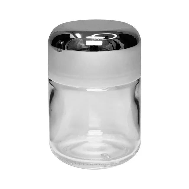 Child Resistant 2 Oz Clear Round Glass Jar With Arch Cap - 160 Count