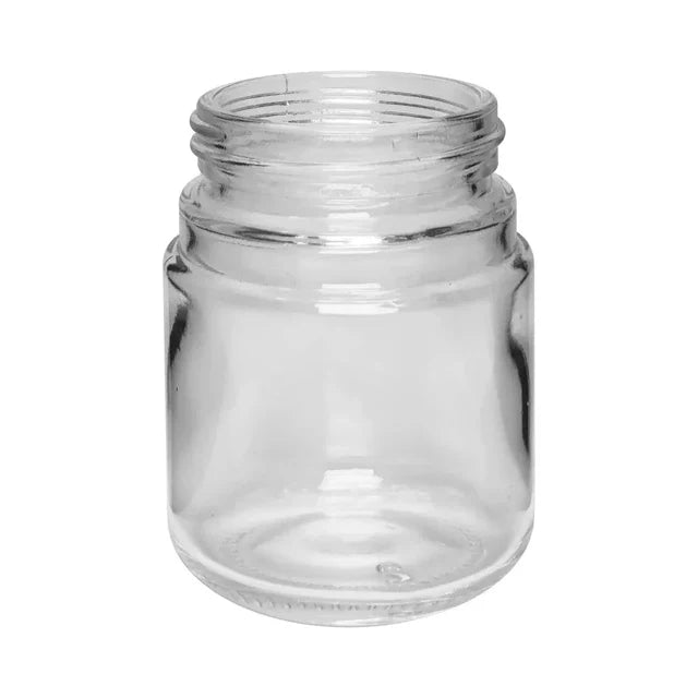 Child Resistant 2 Oz Clear Round Glass Jar With Arch Cap - 160 Count