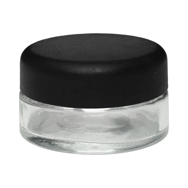 Child Resistant 30 Ml Clear Round Glass Jar With Cap - 200 Count