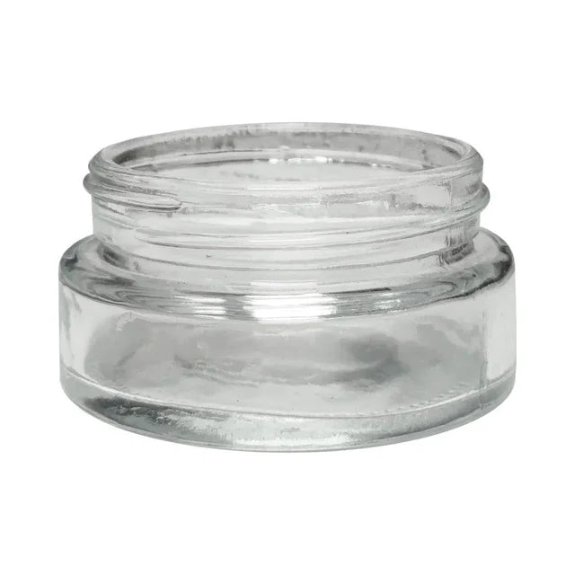 Child Resistant 30 Ml Clear Round Glass Jar With Cap - 200 Count