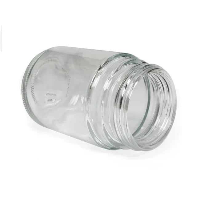 Child Resistant 4 Oz Clear Round Glass Jar With Arch Cap - 120 Count