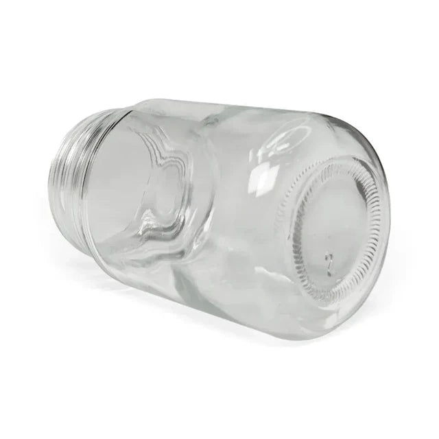 Child Resistant 4 Oz Clear Round Glass Jar With Arch Cap - 120 Count