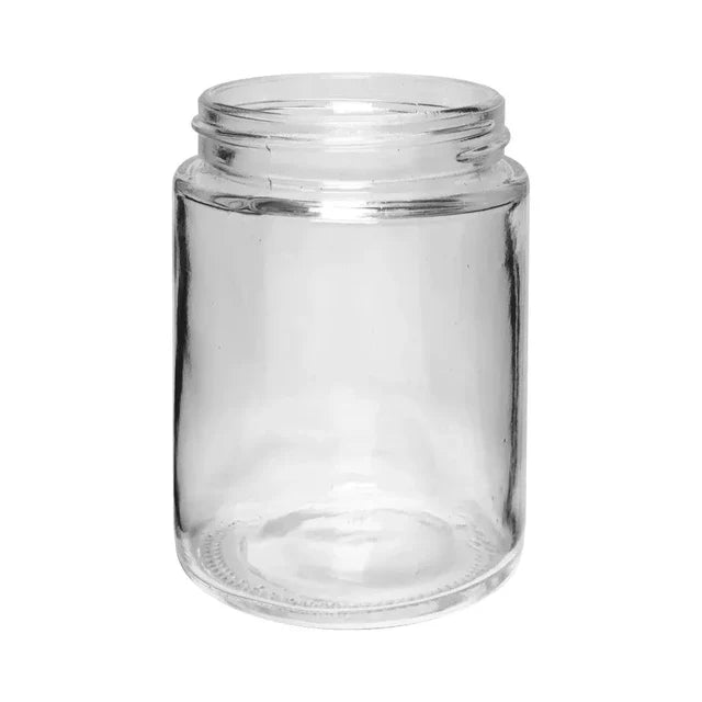 Child Resistant 4 Oz Clear Round Glass Jar With Slim Cap - 120 Count