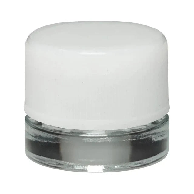 Child Resistant 5 Ml Clear Round Glass Concentrate Jar With Cap - 480 Count