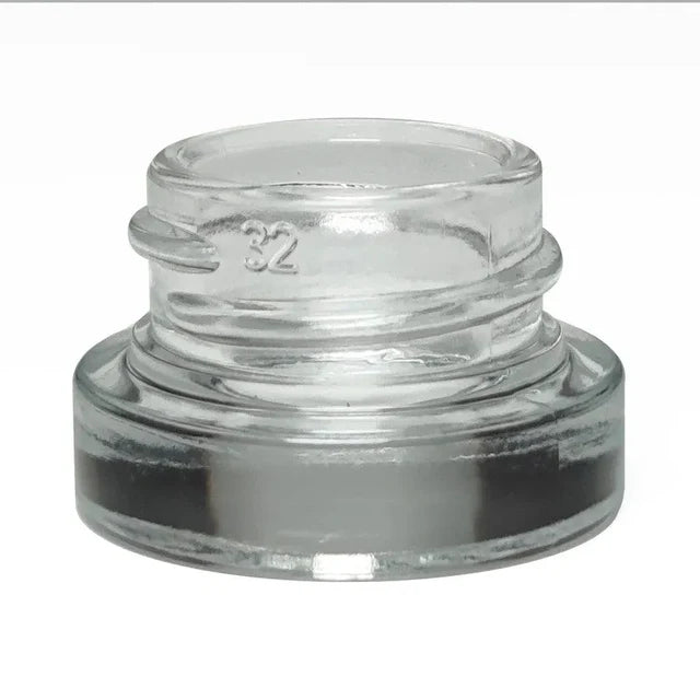 Child Resistant 5 Ml Clear Round Glass Concentrate Jar With Cap - 480 Count