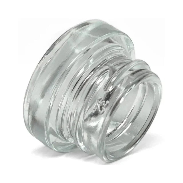 Child Resistant 5 Ml Clear Round Glass Concentrate Jar With Cap - 480 Count