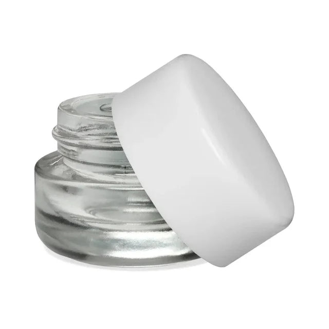Child Resistant 5 Ml Clear Round Glass Concentrate Jar With Round Cap - 480 Count
