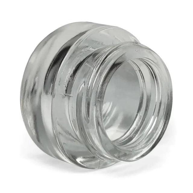 Child Resistant 5 Ml Clear Round Glass Concentrate Jar With Round Cap - 480 Count