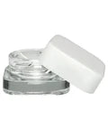 Child Resistant 5 mL Clear Square Glass Concentrate Jar With Cap - 50 Count