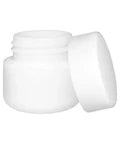 Child Resistant 5 Ml White Round Uv Glass Concentrate Jar With White Cap - 300 Count