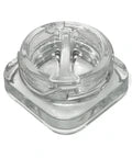 Child Resistant 9 Ml Clear Square Glass Dual Compartment Concentrate Jar With Cap - 50 Count