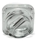 Child Resistant 9 Ml Clear Square Glass Dual Compartment Concentrate Jar With Cap - 50 Count
