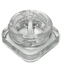 Child Resistant | 5 Ml Clear Square Glass Dual Compartment Concentrate Jar With Cap - 50 Count