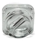 Child Resistant | 5 Ml Clear Square Glass Dual Compartment Concentrate Jar With Cap - 50 Count