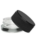 Child Resistant | 7 Ml Clear Straight Round Glass Concentrate Jar With Cap - 50 Count
