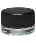 Child Resistant | 9 Ml Clear Straight Round Glass Concentrate Jar With Cap - 50 Count